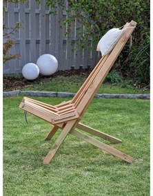 Drevené záhradné kreslo v prírodnej farbe Falun - Garden Pleasure
