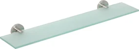 Sapho Sapho, X-STEEL sklenená polička 600mm, brúsená oceľ, XS601