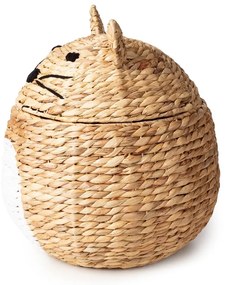 Detský kôš na hračky z vodného hyacintu v prírodnej farbe ø 40x43 cm Cat – Compactor