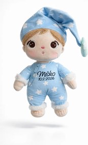 Bábika v pyžamku s mesiačikom – nežný kamarát na dobrú noc