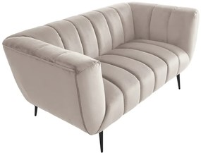 Pohovka NOBLESSE 165 cm zamat svetlá zlatobéžová