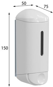 MARPLAST MARPLAST, SHOWER SMALL dávkovač tekutého mydla 170ml, biela, A94501