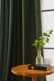 Záves OXFORD LIGHT 140x250 cm, tmavozelený Zavesenie: Kovové krúžky