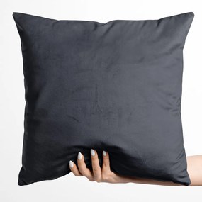 Biante Zamatová obliečka na vankúš Velvet Prémium SVP-004 Antracitovo sivá 35 x 45 cm