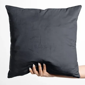 Biante Zamatová obliečka na vankúš Velvet Prémium SVP-004 Antracitovo sivá 40 x 60 cm