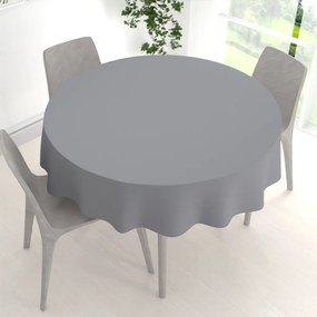 Biante Dekoračný okrúhly obrus Rongo RG-068 Sivý Ø 140 cm