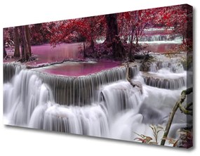 Obraz na plátne Vodopád góry príroda 100x50 cm