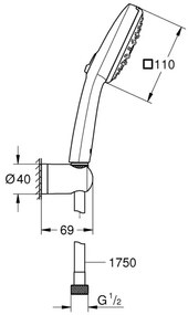 GROHE 26176001 - Sprchová súprava VITALIO COMFORT 110 110 mm lesklý chróm