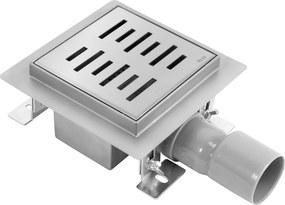 Rea Line, nerezový odtokový žľab 120x120 mm, oceľová, REA-G6204