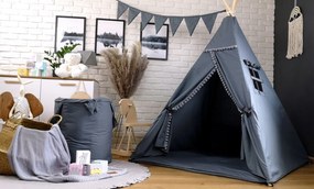 Detský stan TEEPEE (TÍPÍ) SUPERIOR s doplnkami - GRAFITOVÝ
