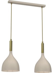 Luster na lanku NOAK 2xE27/15W/230V béžová/zlatá