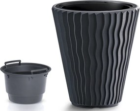 Plastový kvetináč DBSP350 34,9 cm - antracit