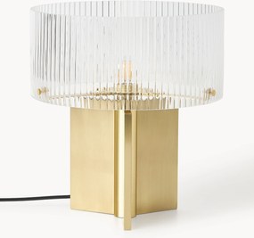 Stolová lampa's drážkovaným sklom Emmi