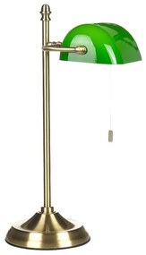 Kovová stolná lampa zelená/zlatá MARAVAL Beliani