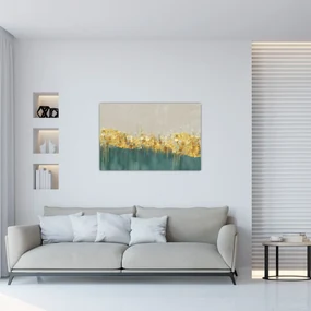 Obraz - Textúra so zlatým dekorom (90x60 cm)