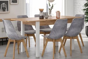 Vintino Jedálenský stôl VERITAS 120-160cm/ × 67 cm  dub zlatý craft / biela