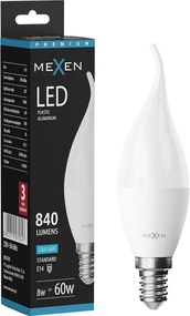 Mexen Nova, LED žiarovka plameň E14, C37, 8W, Neutrálna - 4000K, 840 lm - L106-E14-0840-01