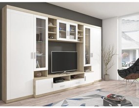 Obývacia stena Paris biela/sonoma