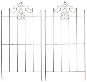 2x Mriežka na popínavé rastliny Paula - 180 x 85,5 cm - Bronzová