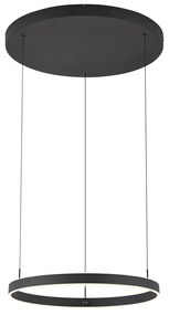 Dizajnové závesné svietidlo čierne s 3-stupňovým stmievaním - Titmus