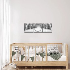Obraz - 3D priechod (s hodinami) (90x30 cm)