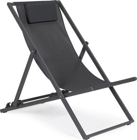 Antracitové kovové záhradné ležadlo Taylor – Bizzotto