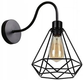 Toolight - Nástenná lampa Reno 1xE27 180986C, čierna, OSW-00014