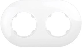 Elhard Okrúhly dvojitý rámček Rondo, biely RD3002W