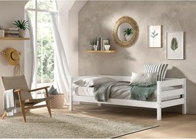 Biela detská posteľ z borovicového dreva s roštom 90x200 cm Margrit – Vipack