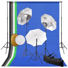 Fotografické vybavenie a lampy, dáždniky, pozadie a reflektor 3067101