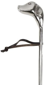 Strieborná kovová lyžica na obúvanie jazvečík Dachshund - 50cm