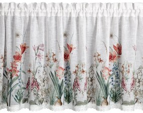 KRÁTKA ZÁCLONA NA PÁSKE NEMEZJA 150X60 CM KVETY