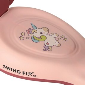 KIK LED Swing FIX S1 gravitačná kolobežka s rúčkou, ružová