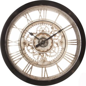 Nástenné hodiny Greyson, čierna/hnedá