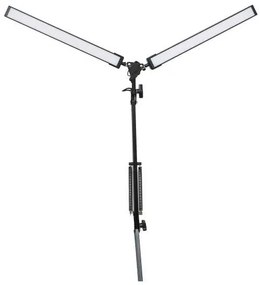 Stolná lampa Platinet Flexy 20 W, 2 ramená + klip, čierna