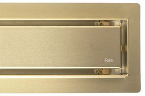 Rea Neox, odtokový žľab 2v1 s možnosťou vložiť dlažbu, 90cm, zlatá matná, REA-G4895