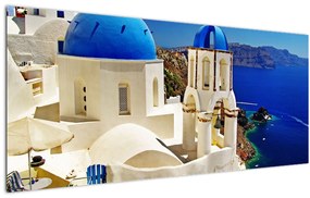 Obraz - Santorini, Grécko (120x50 cm)