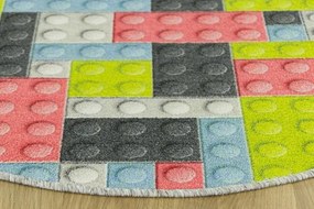 Detský koberec Pastelové Klocky, viacfarebný