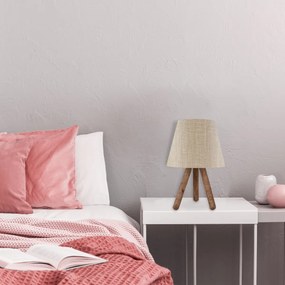 Stolná lampa Bechos 33 cm béžová/hnedá