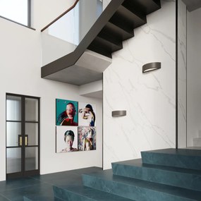 Nástenné svietidlo Atena, 1x čierne keramické tienidlo