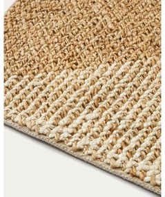 Béžovo-krémový jutový koberec 160x230 cm Maelan – Kave Home