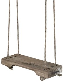 Hnedá antik závesná drevená polica na lane Grimaud Unit - 52*22*305 cm