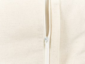 Ľanový vankúš so vzorom homára 45 x 45 cm béžový KELP Beliani