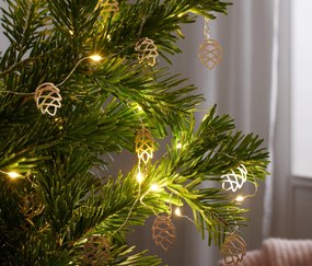 Svetelná reťaz s LED mikrodiódami, jedľové šišky