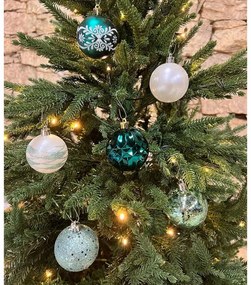 DECOLED Plastové ozdoby, prům. 6 cm, 50 ks, zelená