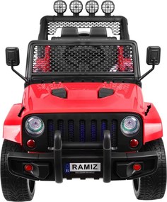 Ramiz Terénne auto Raptor Drifter Červená + Diaľkové ovládanie + Pohon 4x4 + Úložný priestor + Pomalý štart + MP3 LED