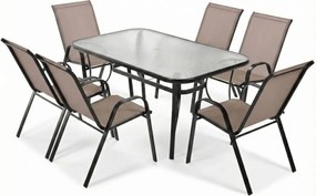 Záhradný kovový nábytok BISTRO - hnedý