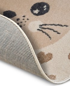 Detský koberec Adventures 105963 Cream Beige kruh