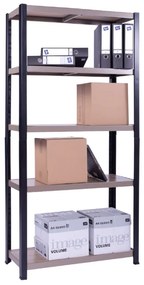 Trestles Policový regál 1800x900x300mm, čierno-zlatý RP7H30/5 CERNA-ZLATA