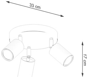 Sollux SL.1287 - Bodové svietidlo VERDO 3xGU10/10W/230V biela
